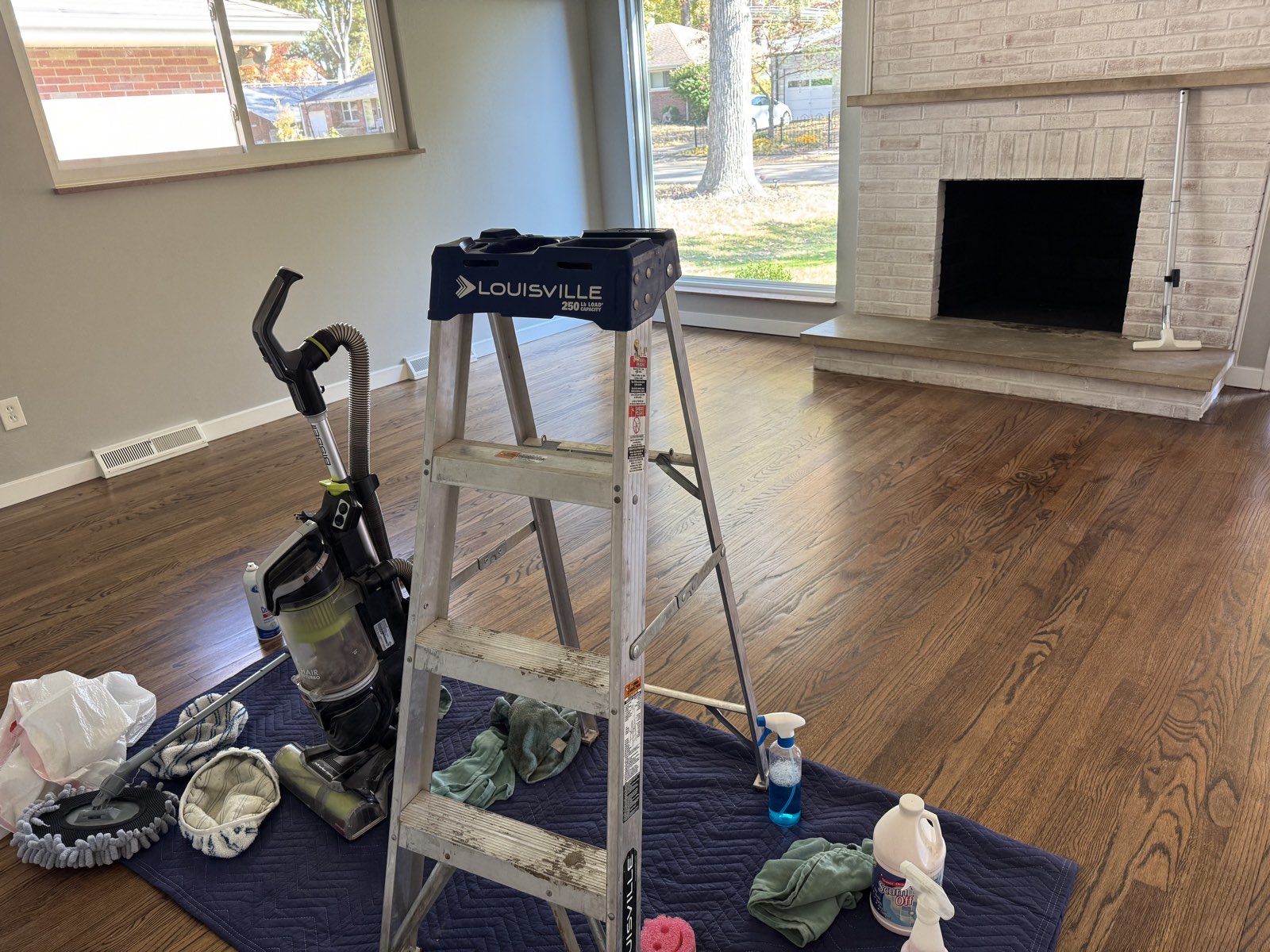 Cleared interior of a Ladue property after a full cleanout